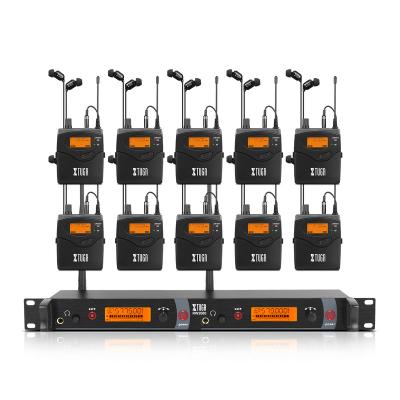 China 250Ft RW2080 Metal Wireless in Ear Monitor System 2 Channel 10 Bodypacks with in Earphone Wireless Type Used for Stage or Studio for sale