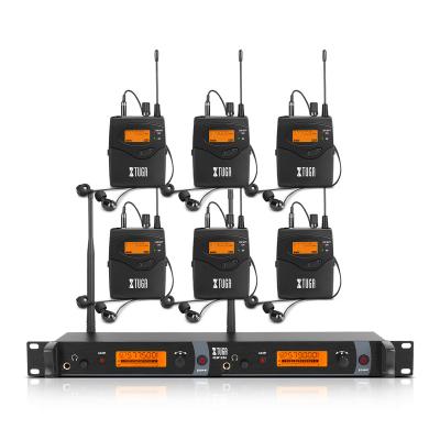 China 250Ft IEM1200 Wireless in Ear Monitor System 2 Channel 6 Bodypacks Monitoring with in Earphone Wireless Type for Stage Church for sale