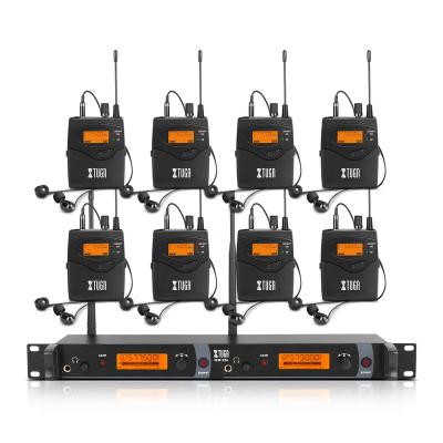 China 250Ft IEM1200 Wireless in Ear Monitor System 2 Channel 8 Bodypacks Monitoring with in Earphone Wireless Type for Stage Church for sale