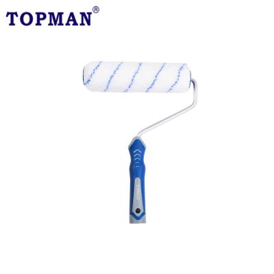 China Microfiber New Arrival Industrial Aluminum Handle Easy Use Microfiber White With Blue Stripe 9