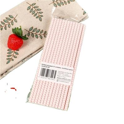 China Thick Recyclable Paper Straws Eco Friendly 100% Biodegradable Disposable Multi Color Paper Drinking Straws 50pcs 19.7cm x 6mm for sale