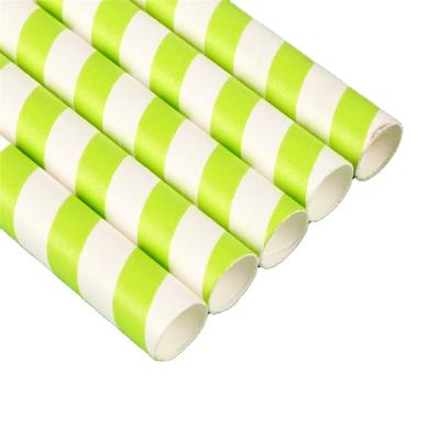 China 50pcs 19.7cm x 6mm Recyclable Thick Paper Eco-friendly 100% Biodegradable Disposable Multicolor Paper Straws Disposable Drinking Straws for sale