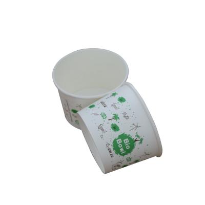 China Customized Disposable Biodegradable Plastic Free Liner Food Ice Cream Paper Cups for sale