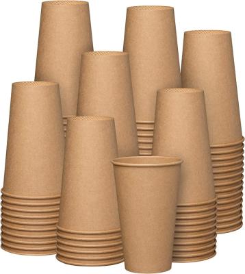 China Eco-Friendly Biodegradable Leakproof Disposable Hot Cold Cup Paper Cups Beverage Drinkware For Lattes Paper Cups Teas Packaging for sale