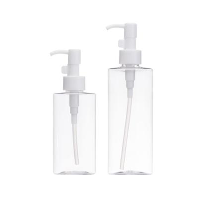 China Cosmetic Cosmetics Cleansing Bottle 120-200ML Transparent Empty Travel Oil Pressure Bottle PET Special Sub-Bottle for sale