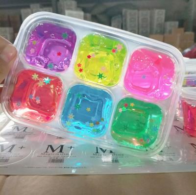 China High Six Transparent Crystal Mud Toy Grid Styrofoam Mud Toy Adult Decompression Entertainment Sludge Children's Toys for sale