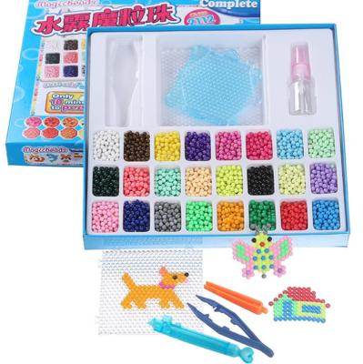 China Children's Toys 3d Puzzle Toy Diy Magic Sticky Water Beads With Spray Crystal Beads Sets for sale