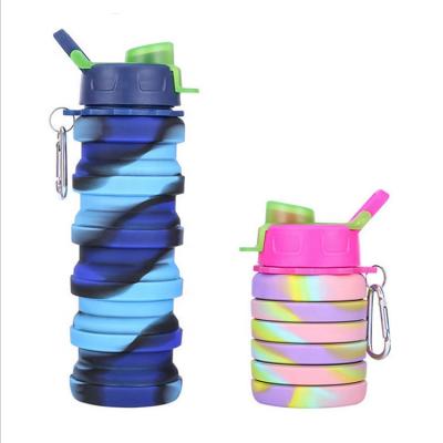 China Sport Viable Collapsible Mug | Reusable To Go Large 500ml Travel Pocket Mug With Straw for sale