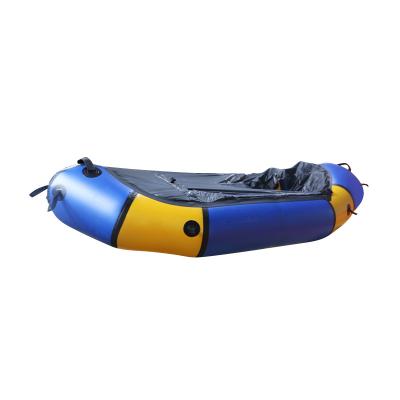 China Water Sports Customized Top Sale 420D TPU 1-Person Lightweight Inflatable Packraft White Water for sale