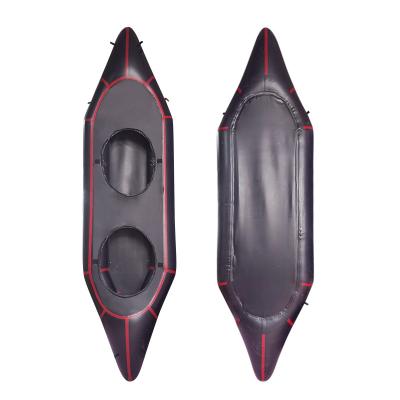 China Cheap Entertainment Float Tube Kayak 2 Person Inflatable Canoe Packraft Manufactures Rowing Boats Price for sale