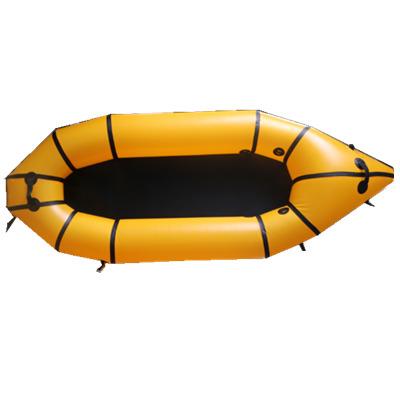 China Water Sports 420D TPU TPU Lightweight Inflatable Rowing Boat White Water Inflatable Packraft for sale