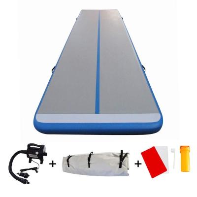 China Tumbling PVC Air Track And Drop Point 6m Factory Gym Inflatable Mat For Gymnastics for sale