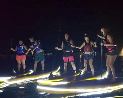 China Men Night Light LED Inflatable SUP Board Traveling Paddle Boards For Sale for sale