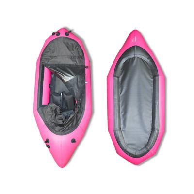 China Hot Sale Unisex Customized Lightweight TPU Inflatable Bike Raft Paddle Kayak 1-Person packraft/ for sale