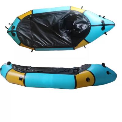 China Top Selling Lightweight Inflatable Bike Raft Paddle Kayak Entertainment Customized TPU 1-Person packraft/ for sale