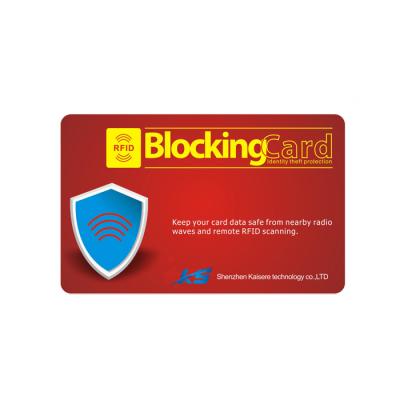 China PVC rfid blocking credit card protector guard card rfid blocking card for sale