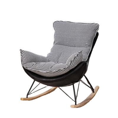 China Northern Europe Style Swing Cover Lounge Chair Leisure Rocking Egg Shaped Chair Detachable Lounge Chair New Design for sale