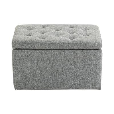 China Storage Living Room Furniture Modern Design Makeup Stool Upholstered Ottoman Foldable Storage Stool for sale