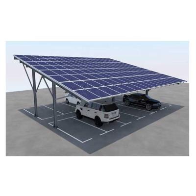 China Commercial Free Design Carport Solar Rack Structure For Vehicle Mounted PV Panels Power Plants 10kw 20kw 12kw 30kw 50kw 80kw for sale