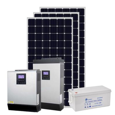 China Commercial Solar System 3 Phase 380v 1KW 2KW 3KW 4KW 5KW 10KW Off Grid Solar System for sale