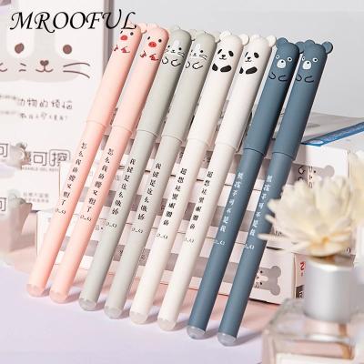 China Creative Neutral Cute Bear Cartoon Pen Full Needle 0.35mm Normal Hot Selling Erasable Pen for sale