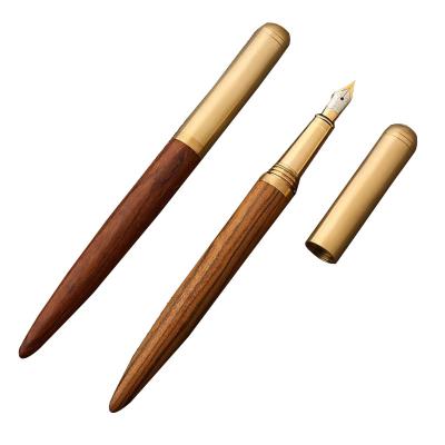 China Retro Calligraphy Practice Pen High Quality Gifts Wooden Stylish Eco-friendly Retro Pen for sale