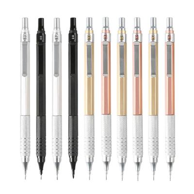 China Mechanical Pencil 0.3, 0.5, 0.7, Gold Silver Black Art Painting Drawing Sketch Pencil 2.0mm Full Popul Luxury Metal for sale