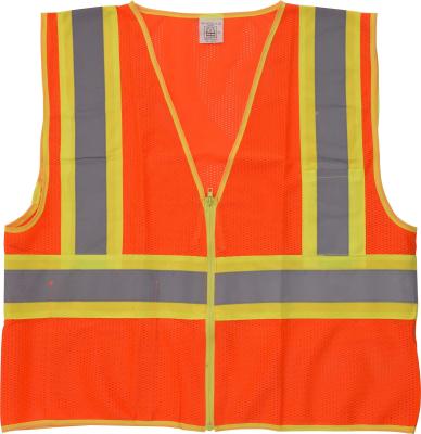 China Hi Proof Factory Logo Zipper Work High Visibility Construction Traffic Vest Safety Sweat Custom Vest Safety Vest With 3 Reflective Stripes for sale