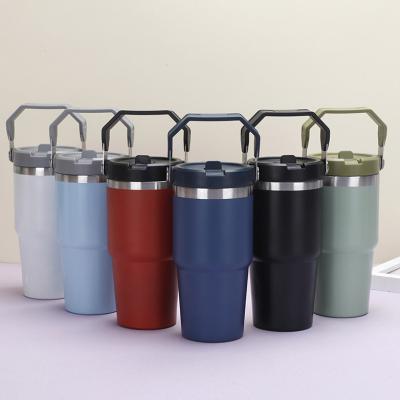 China 20oz 30oz Stainless Steel Custom Logo Thermos Flask with Lid and Handle OEM/ODM Acceptable for sale