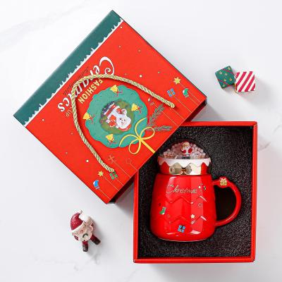 Chine Père Noël Cadeaux tasses ensemble Cadeaux tasses en céramique de Noël Boîte avec couvercle boule de neige à vendre