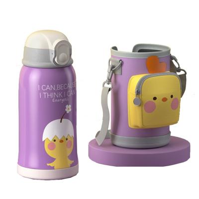 China Vacuum Flasks Thermoses Hot Cartoon Stainless Steel Kids Water Bottle with 3 Lids for sale