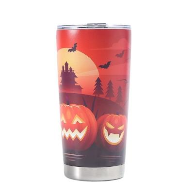 China 304 Stainless Steel 20oz Car Thermos Cup With Halloween Design Stainless Vacuum Water Cup for sale