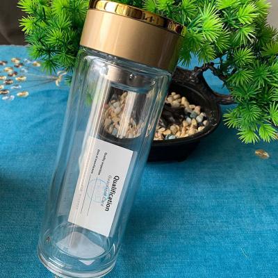 China 2023 Top Recycled Eco Friendly Leakproof Glass Water Bottle for Kids and Adult Transparent Clear for sale