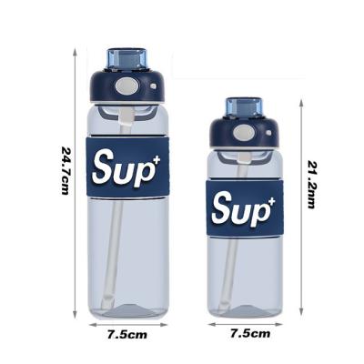 China Unisex 178g and 194g Large Capacity Sports Gym Tritan Water Bottle With Straw Infuser for sale