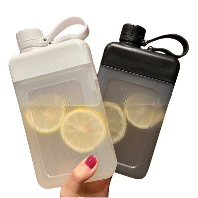 China 450ml Portable Square Water Bottle for Outdoor Travel Sports Pocket Direct Drinking for sale