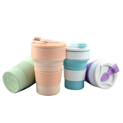 China Customized Logo Acceptable Silicone Travel Cup Ideal for Travel and Outdoor Activities for sale