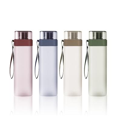 China Unisex Large Capacity PC Sports Bottle Fashion Simple Square Water Bottle Plastic Cup for sale