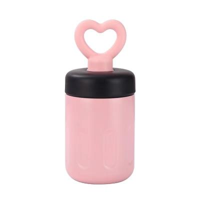 China Coffee Mugs 420ml 316 Stainless Steel Vacuum Tumblers With Heart Handle Sustainable for sale