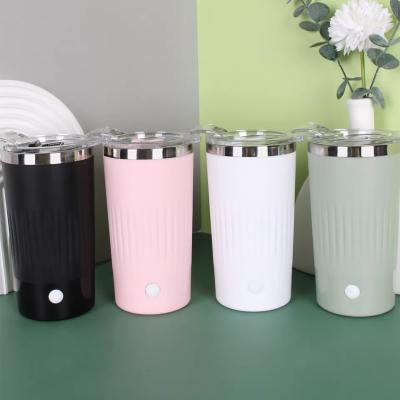 China 500ml Electric Shake Bottle WITH LID Portable Coffee Mixing Cup Milk Mixing Mug Mixer Cup for sale