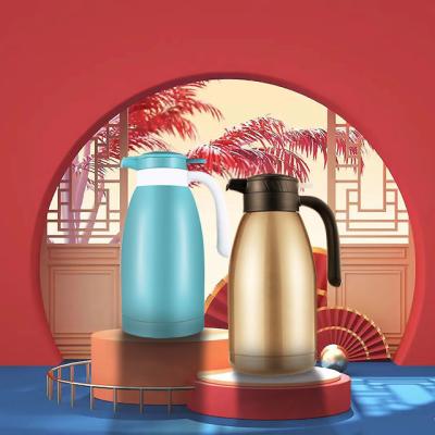 China Double Walled Vacuum Insulated Colorful Stainless Steel Thermal Carafe Tea Coffee Pot for sale