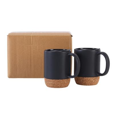 China Drinkware Type MUGS Sublimation with Wood Bottom Creative Bamboo Wooden Ceramics Coffee Mug for sale