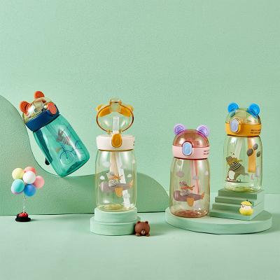 China Travel Outdoor Activity Children Plastic Cup Cute Creative 500ml 650ml Water Bottle for sale