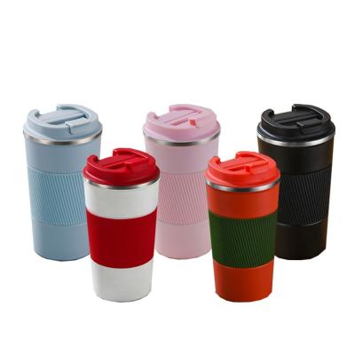 China Non-slip Silicone Sleeve 380ml/510ml 304 Stainless Steel Water Cup for Belly Cup for sale