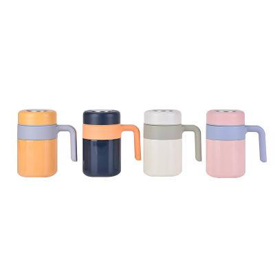 China 500ml Capacity Stainless Steel 316 Handle Cups Tea Mugs With Tea Strainer Custom Logo for sale