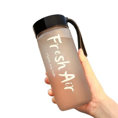 China Custom Gym Sports Leakproof Kettle Portable Water Bottle with Clear Cup and Rope for sale