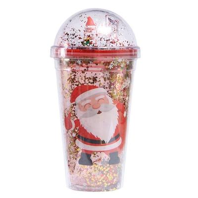 China 500ml Christmas Style Plastic Water Bottle Cute Tumble Design for Sustainable Drinking for sale