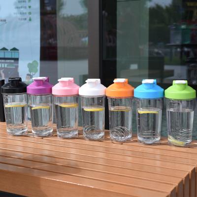 China Stocked Protein Powder Portable Shake Cup with Direct Drinking Method and Metal Ball for sale