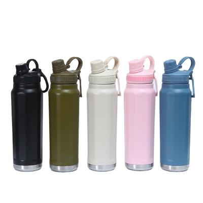 China Stainless Steel Vacuum Thermal Flask Oem Vacuum Powder Coated Water Bottle for Sports for sale