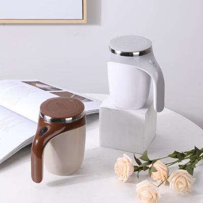 China Customizable Milk Frother Electric Mug Warmer Coffee Cup One Person Metal Shaker Cup for sale