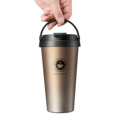 China Taza de viaje taza de café tumbler aislado de vacío botella de agua 500ml para viajes de ocasión en venta